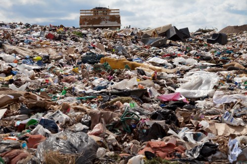 Clean waste management facility in Spitalfields showcasing organized disposal