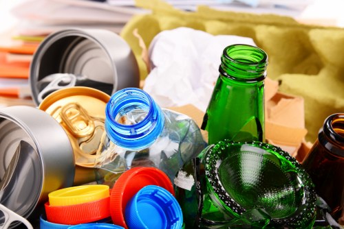 Expert handling hazardous materials during garage clearance